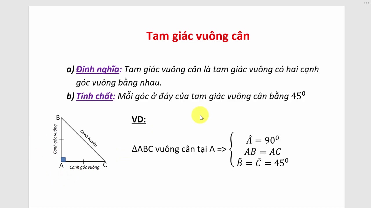 Các công thức tính cạnh tam giác cơ bản dựa trên các yếu tố đã biết