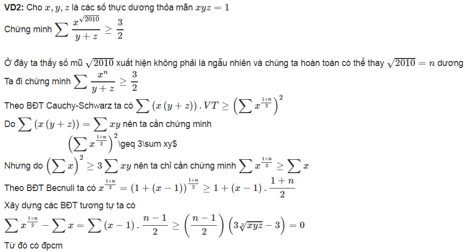 Phương pháp giải các bài toán liên quan đến công thức Bernoulli