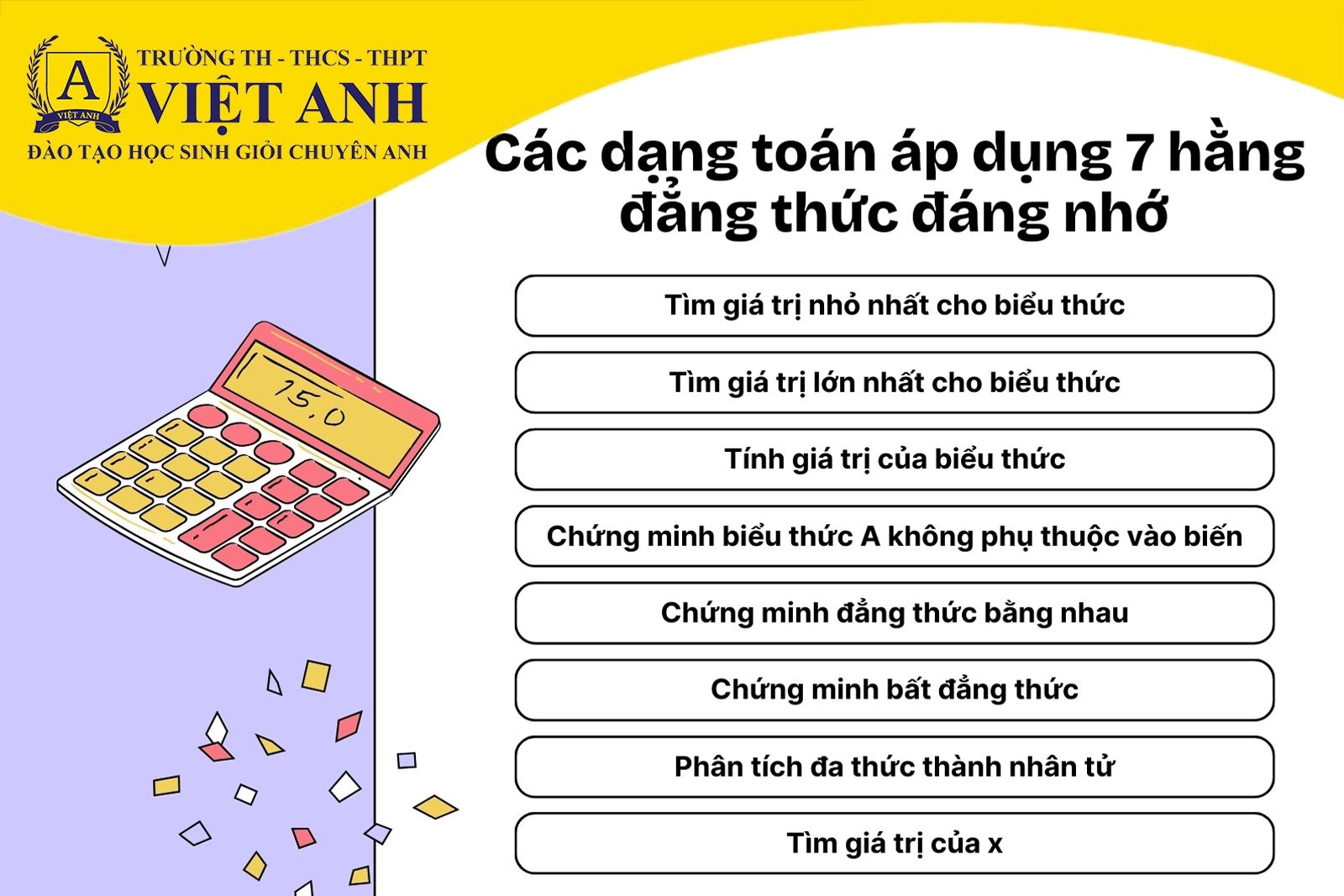 Ứng dụng của hằng đẳng thức trong đại số và giải toán