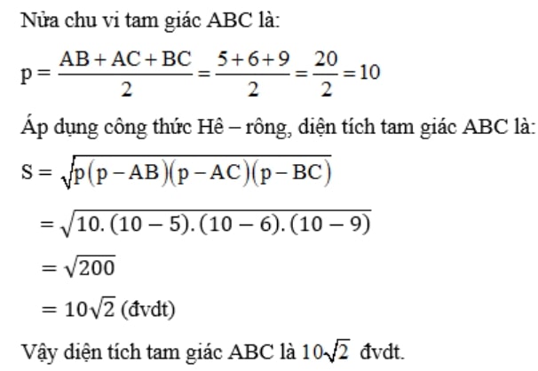 bài tập công thức heron