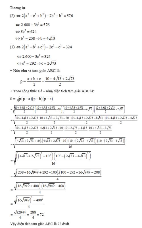 cách giải bài tập công thức heron