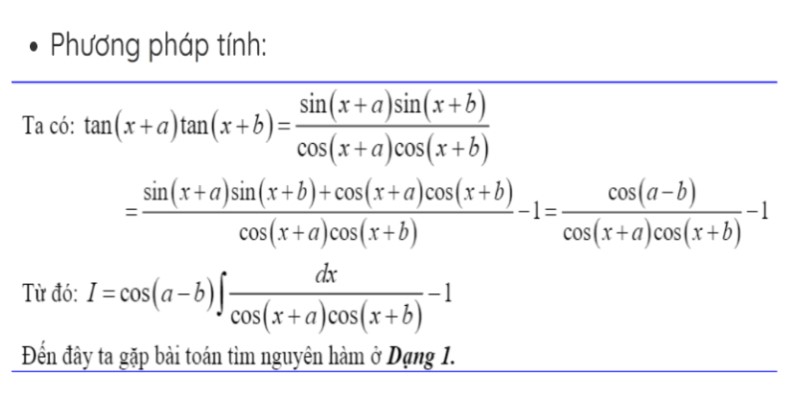 cách giải nguyên hàm lượng giác số 2