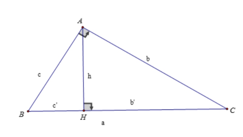 Công thức tính đường cao trong tam giác vuông – Ví dụ minh họa cụ thể