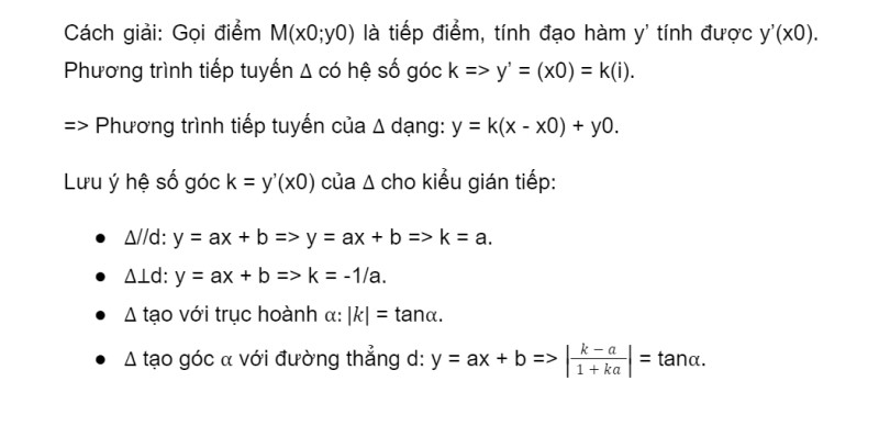 giải dạng công thức đạo hàm