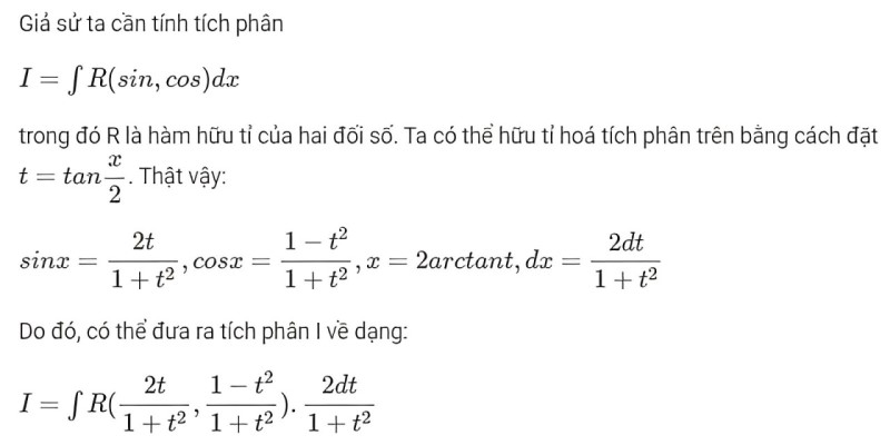 tính tích phân lượng giác