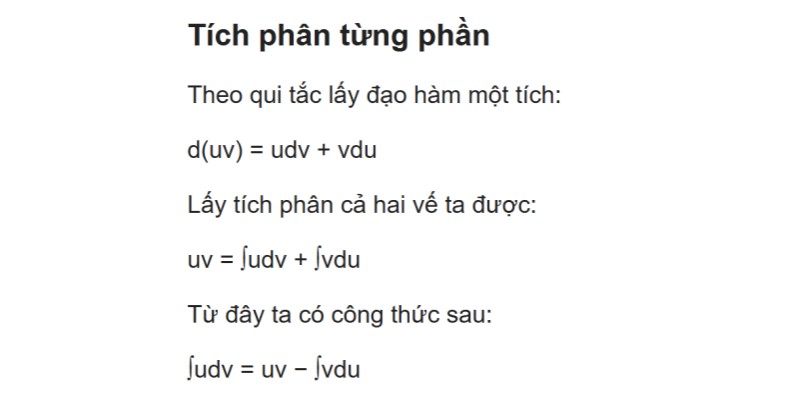 Công thức tích phân đầy đủ Và chính xác nhất 