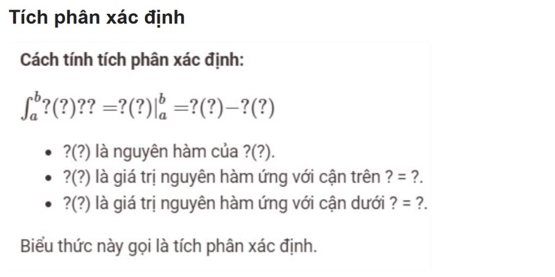 tính tích phân xác định