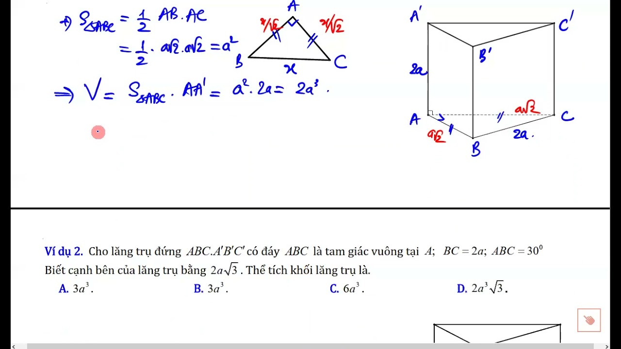 các công thức thể tích khối lăng trụ cơ bản