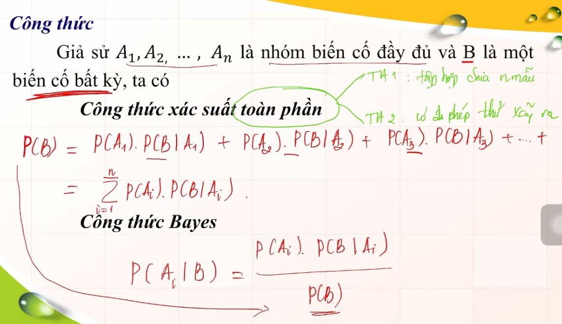 công thức bayes trong thống kê