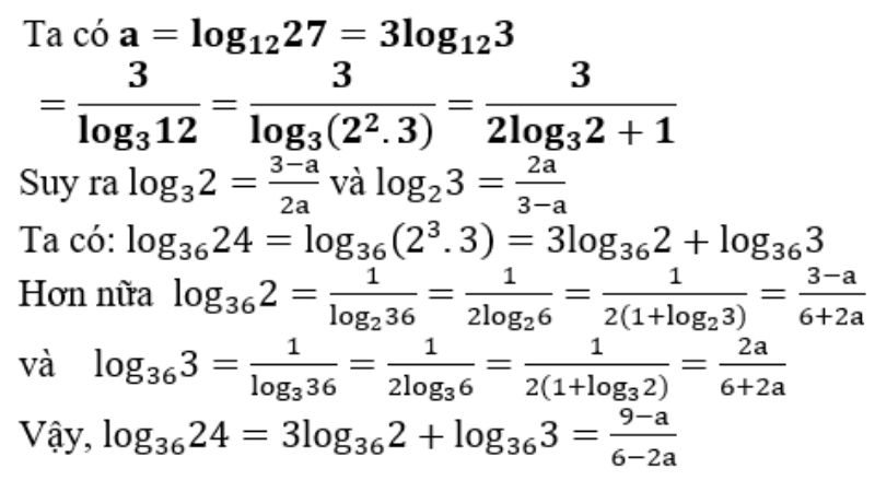 công thức đạo hàm logarit