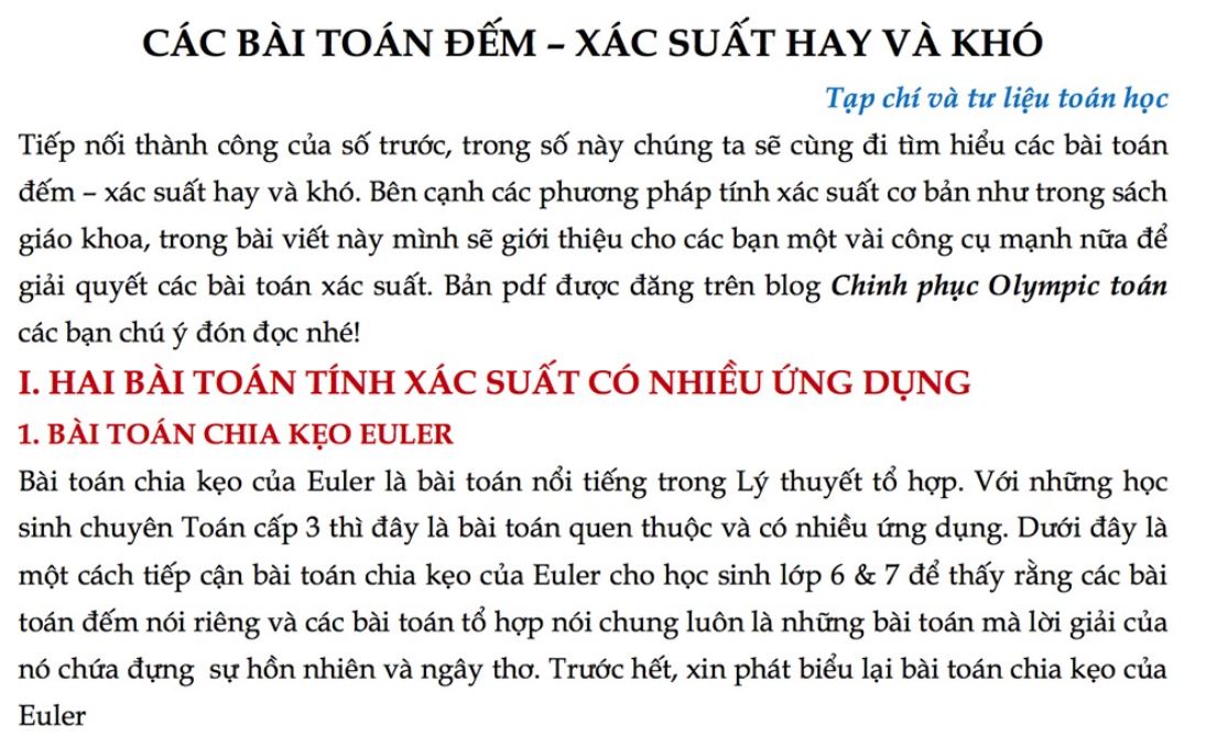 ứng dụng của công thức tổ hợp